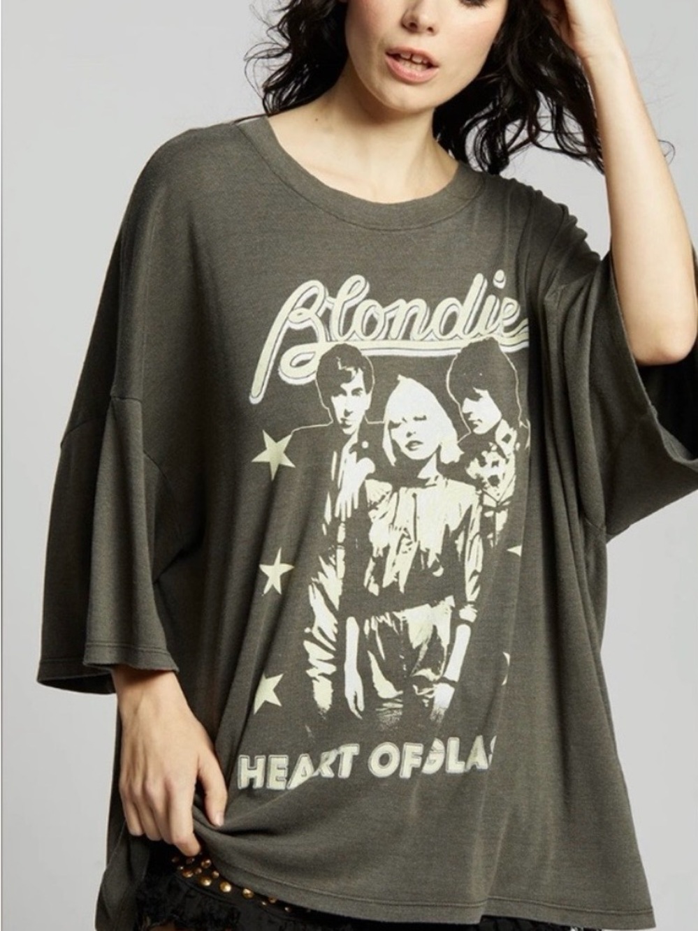 Recycled Karma x Blondie Heart of Glass Oversized Tee | One Size | NWT - Picture 2 of 7